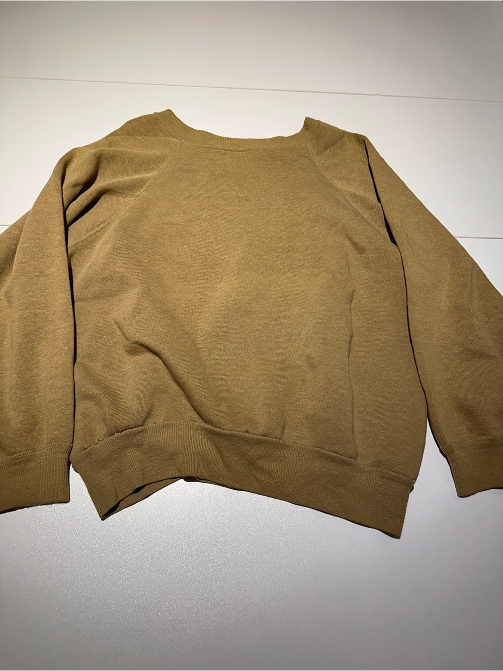 Casual Crewneck Sweater in Olive Brown